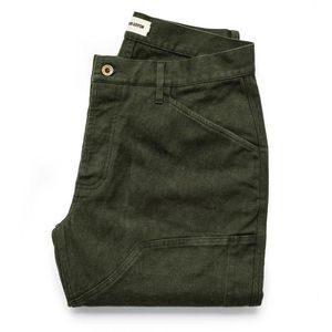 Taylor Stitch The Chore Pant Dark Olive Tuff Duck 28W Green Hemp Canvas Green